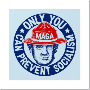 Ultra MAGA | Only You Can Prevent Socialism | We The People 1776 - 2022 | Blue Red - Darker Colors Posters and Art